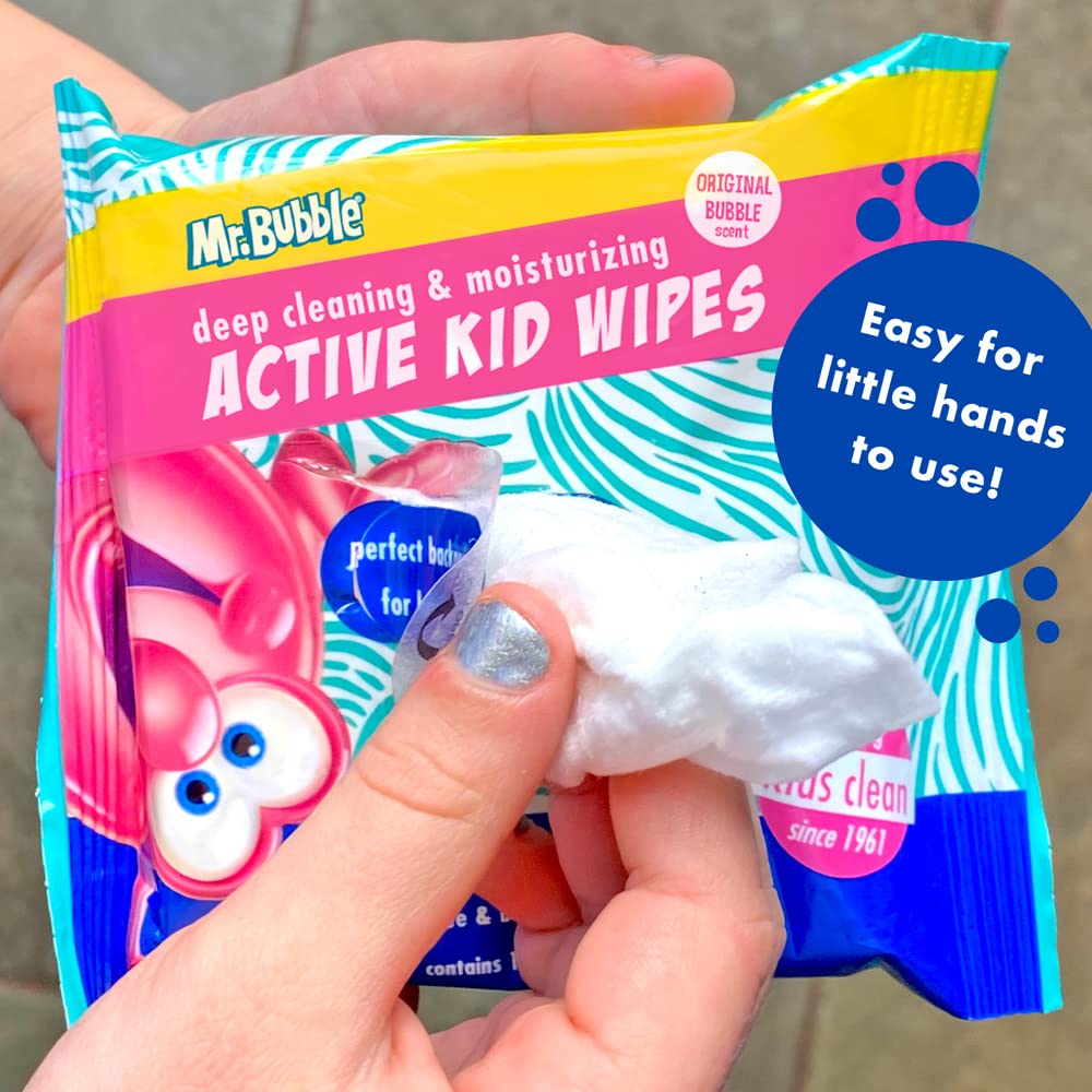 Mr. Bubble Deep Cleaning & Moisturizing Active Kid Wipes
