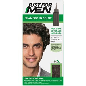 Just 4 Men Darkest Brown Shampoo In Color H-50