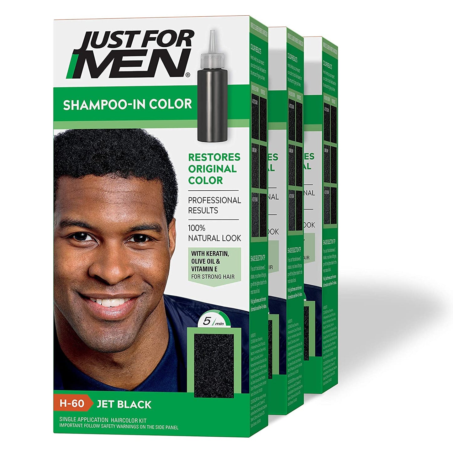 Just 4 Men Jet Black Shampoo In Color H-60