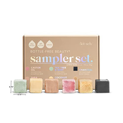 Bottle Free Shampoo & Conditioner Sampler Set (6Pcs)
