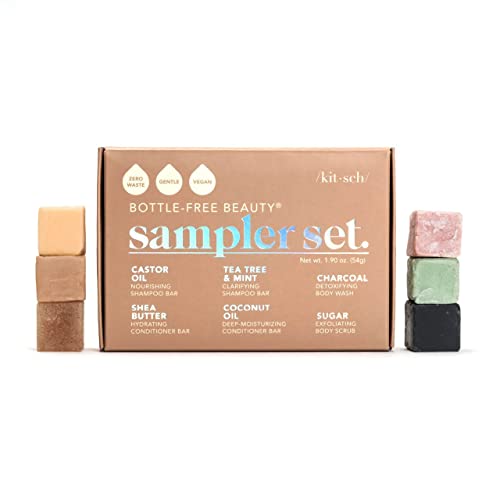 Bottle Free Shampoo & Conditioner Sampler Set (6Pcs)