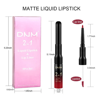2 In 1 Liquid Lipstick & Lip Liner
