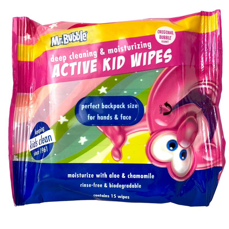 Mr. Bubble Deep Cleaning & Moisturizing Active Kid Wipes