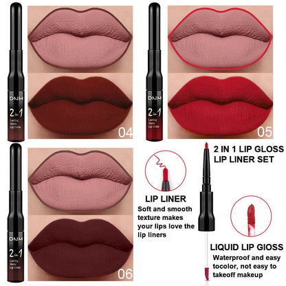 2 In 1 Liquid Lipstick & Lip Liner