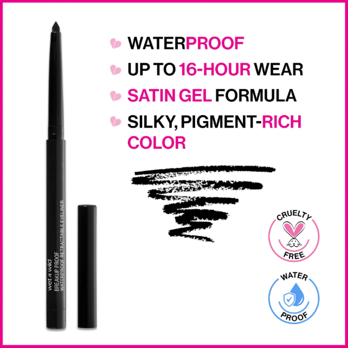 Wet n Wild Breakup Proof Waterproof Retractable Gel Eyeliner