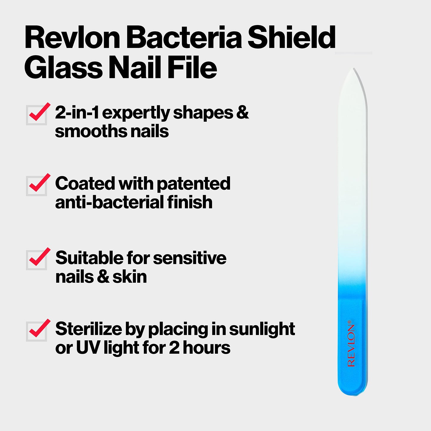 REVLON Bacteria Shield Glass Nail File