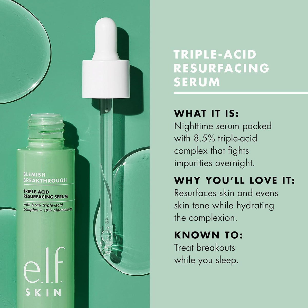 elf Blemish Breakthrough Triple-Acid Resurfacing Serum