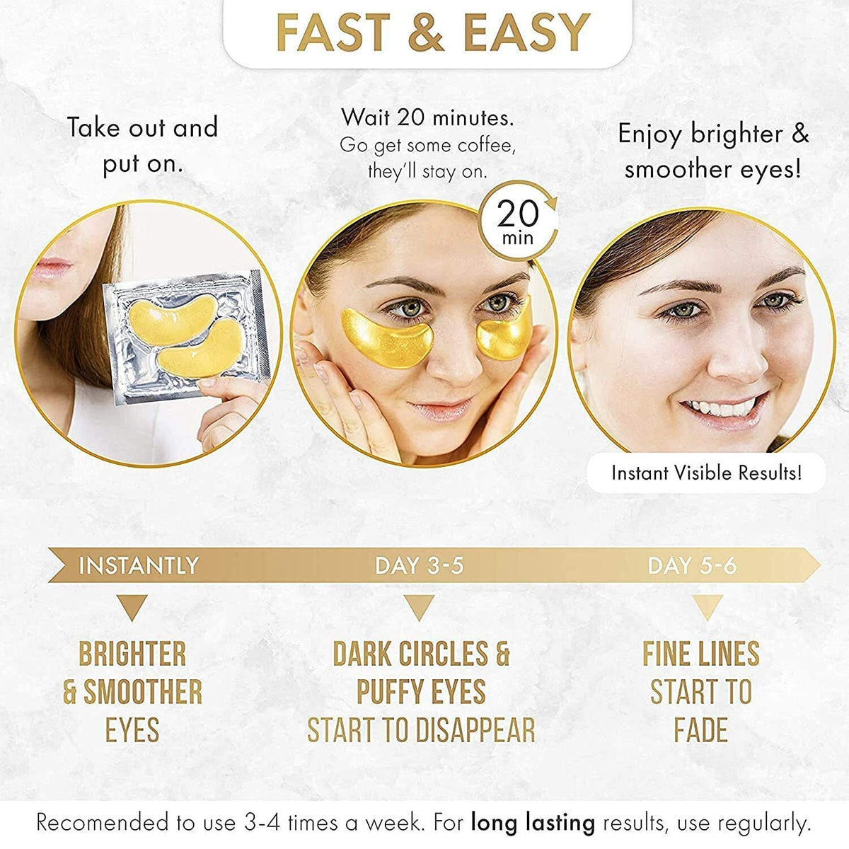 24K Golden Glow Under Eye Patches