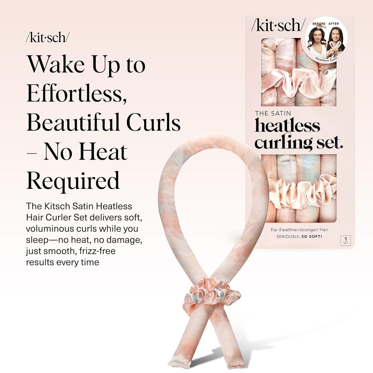 Satin Heatless Curling Set