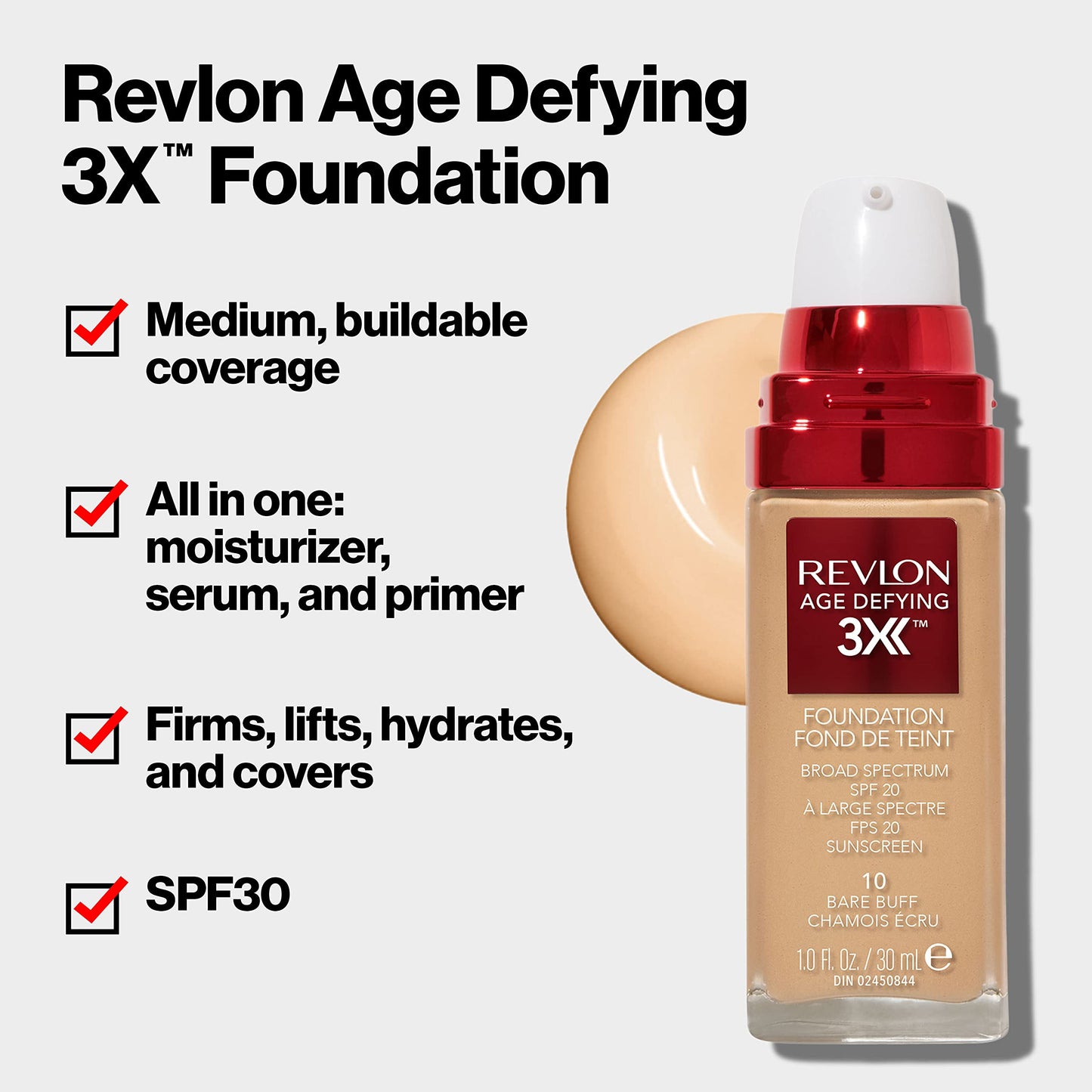 REVLON Age Defying Liquid Foundation SPF 20