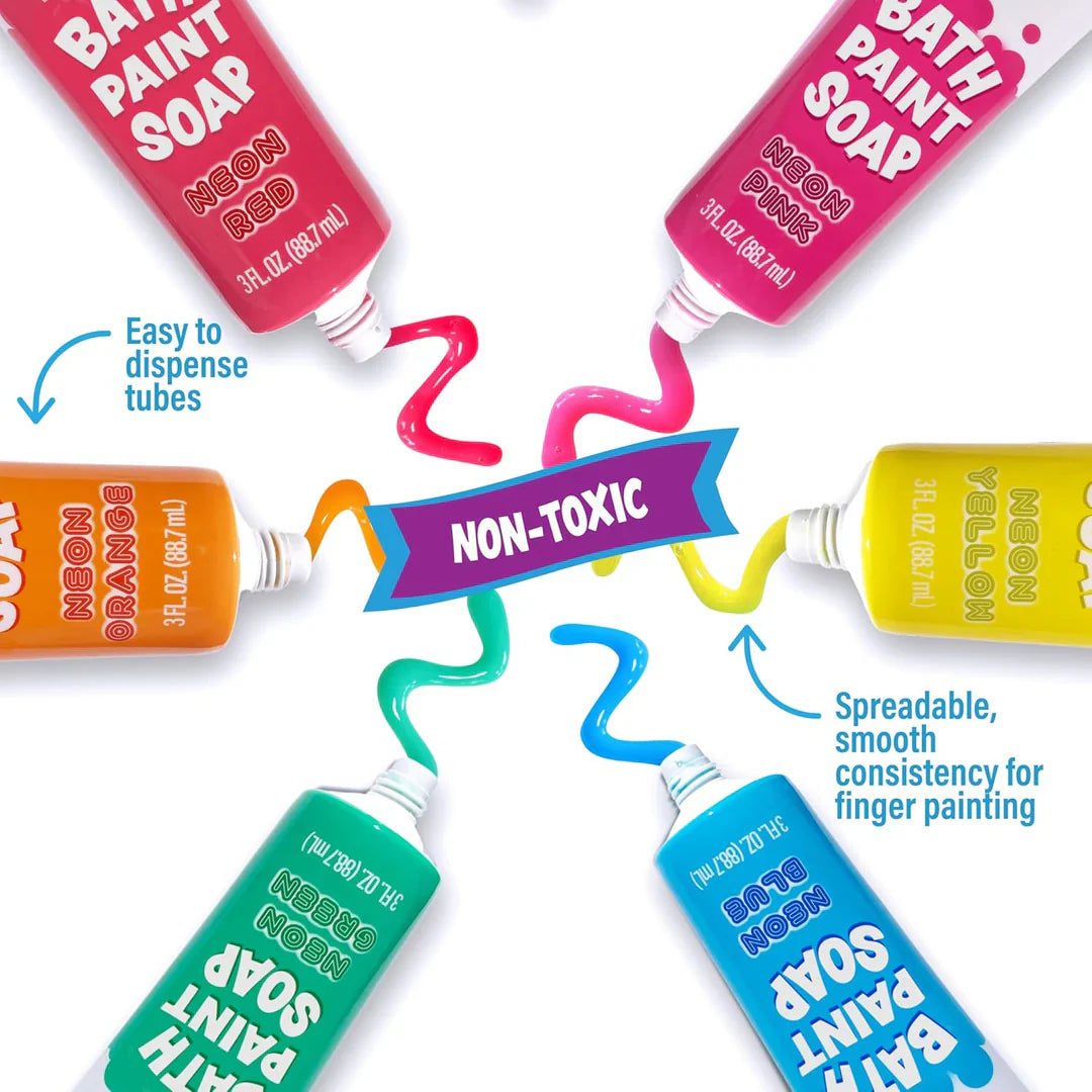 Neon Bright Bathtub Finger Paint Soap