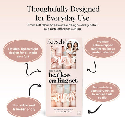 Satin Heatless Curling Set