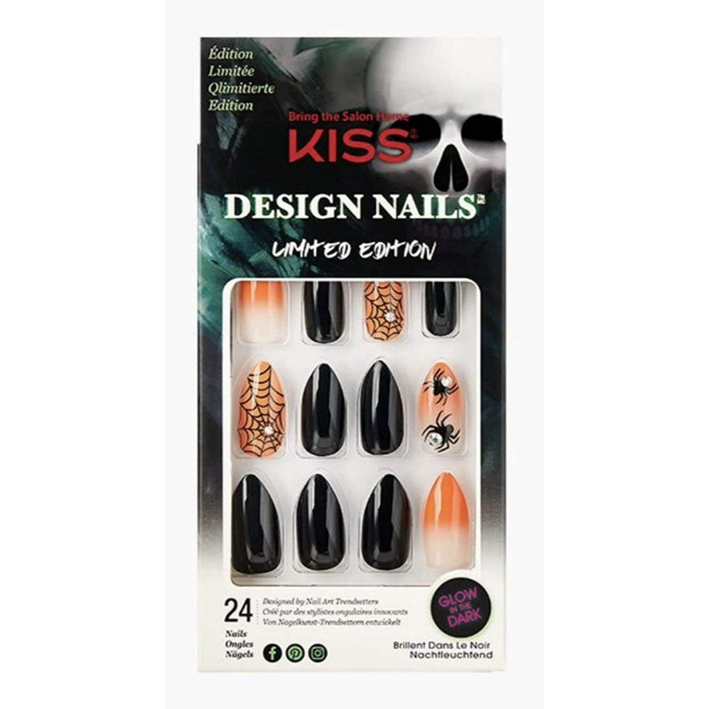 Design 24 Glow In The Dark Fake Nails Halloween (Limited Edition)