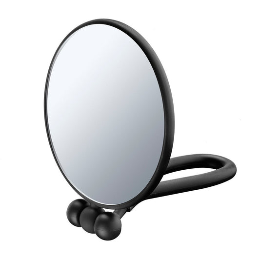 Soft Touch Hand Held Round Mirror