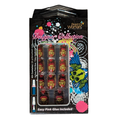 Designer Collection Airbrushed 24 Nails Kit