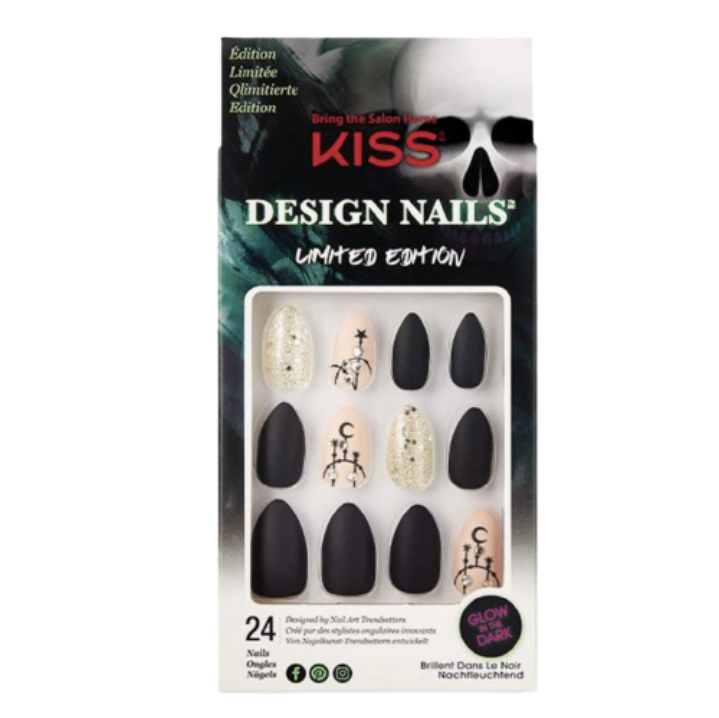 Design 24 Glow In The Dark Fake Nails Halloween (Limited Edition)