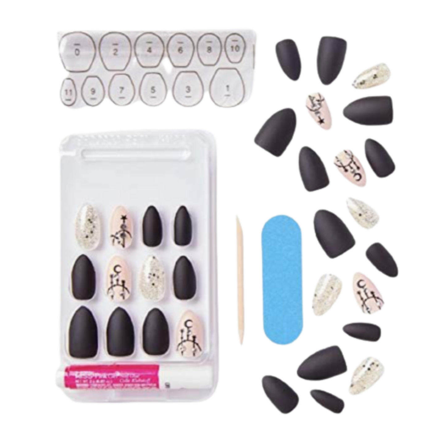 Design 24 Glow In The Dark Fake Nails Halloween (Limited Edition)