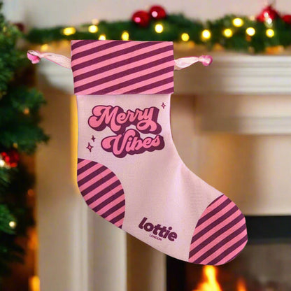 “Merry Vibes” Stocking – Festive & Fun Makeup Holder (2 Pairs)