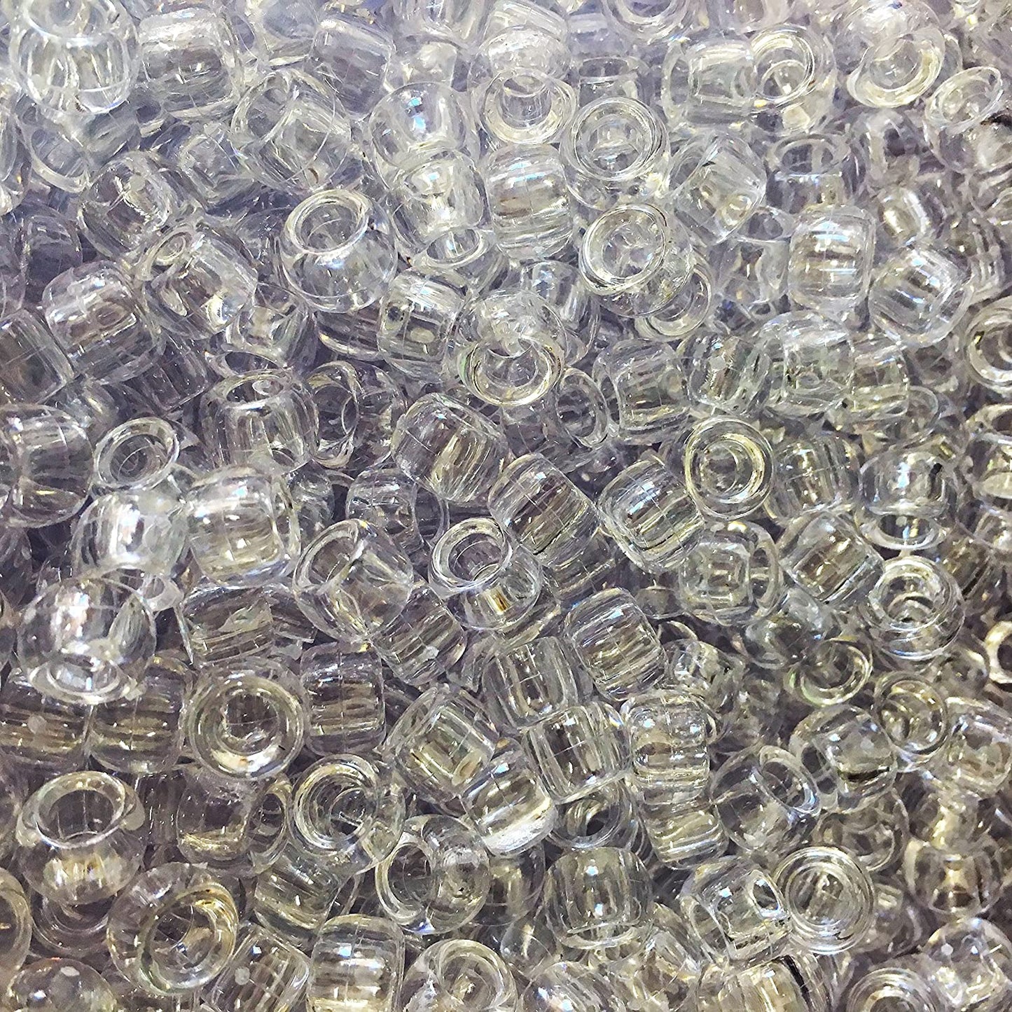 Jumbo Hair Beads Clear"